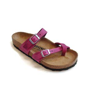 Birkenstock Mayari Oiled Leather Sandals EU 36 Womens 5 Festival Fuchsia Regular